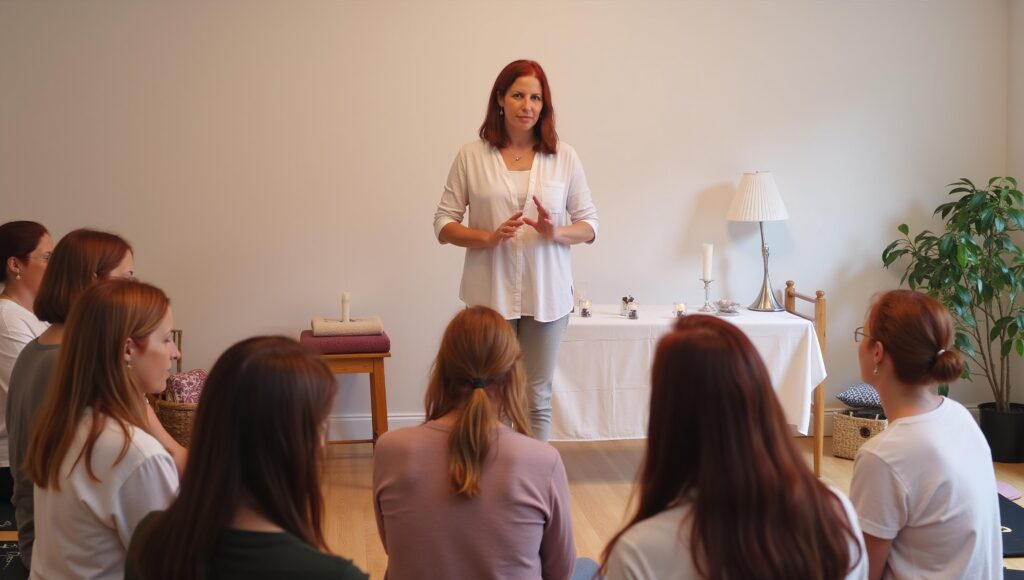 en clase grupal presencial